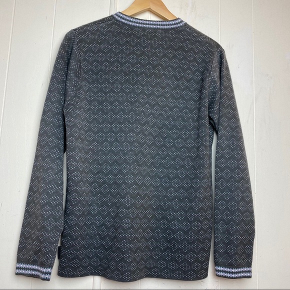 Woolrich Grey Nordic SilverBuckle Pullover Sweater Women’s Size Small - Picture 8 of 9